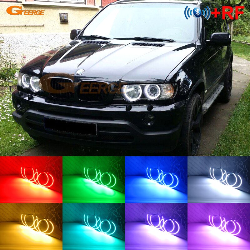RF   APP Ƽ ÷ Ʈ Ʈ RGB LED õ  Ϸ  BMW X5 E53 2000 2001 2002 2003 2004 2005 2006